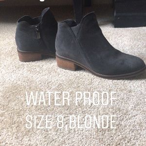 Waterproof Suede, dark grey booties! Blondo, sz 8